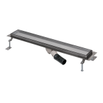 Nerezový koupelnový žlábek pro dlažbu do prostoru, délka 1150 mm